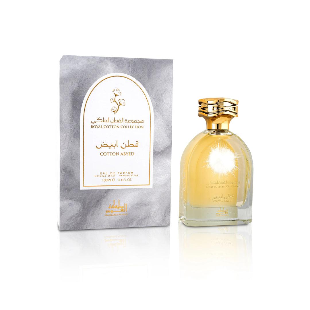 Royal Cotton Collection Abyed luxurious oud perfume for men with woody and musk notes.